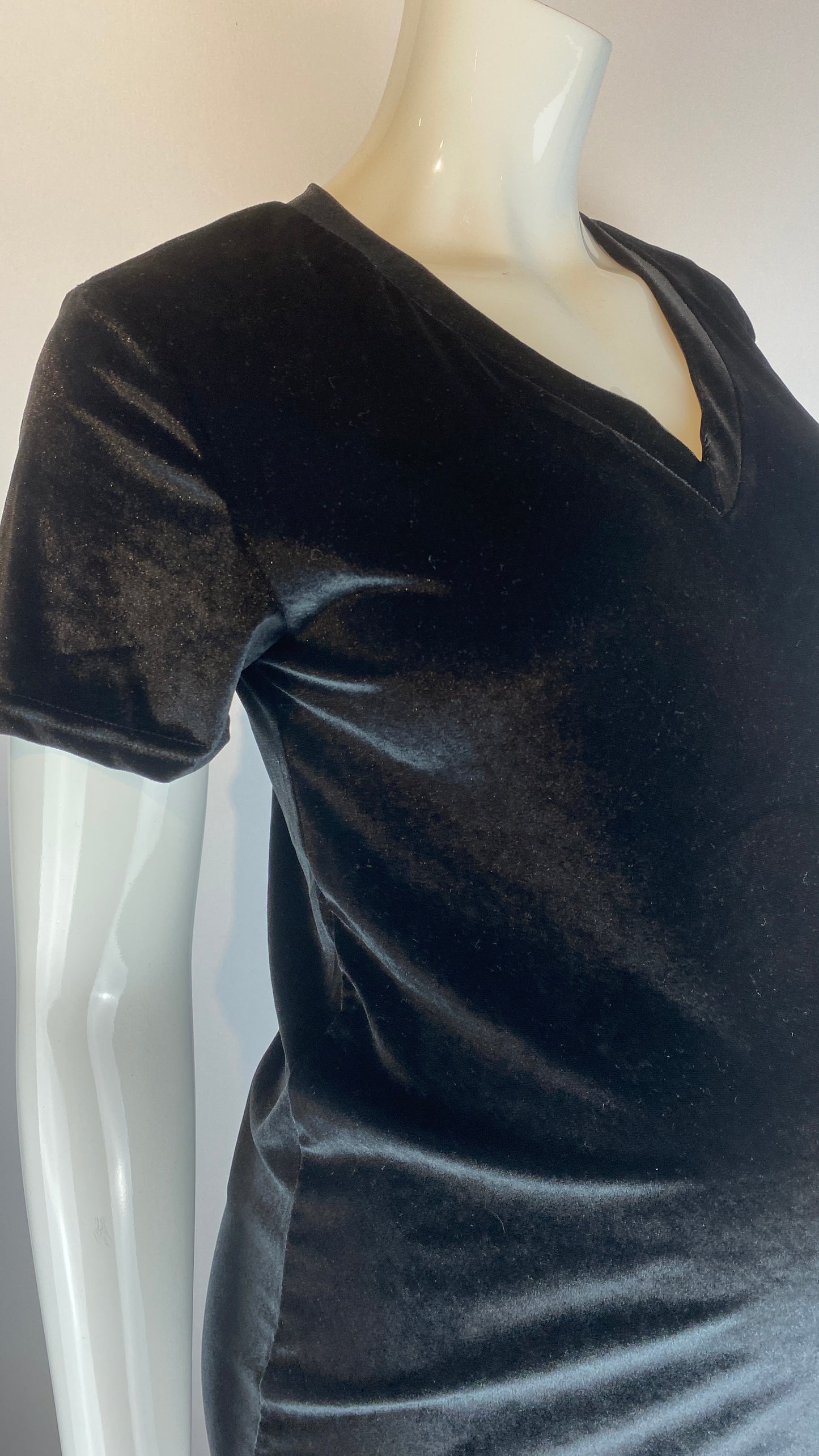 LARGE - Robe de velour Rose Maternité