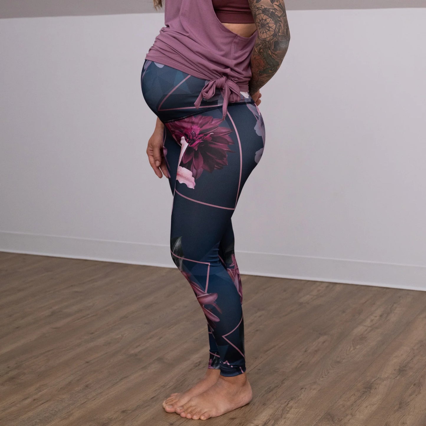 4U Maternity - Legging long fleurs (NEUF)