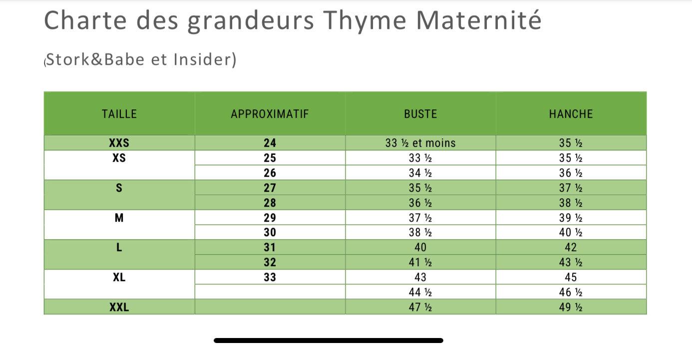 XSMALL - Legging 3/4 Thyme Maternité